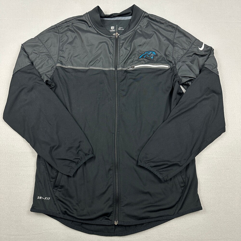 Carolina Panthers Jacket Men Medium Black Nike On Field Windbreaker NFL M